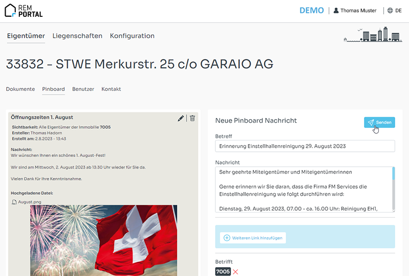 Eigentümerportal von GARAIO REM